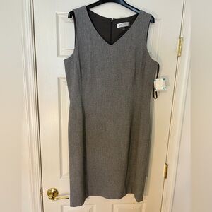 Kasper Gray Sleeveless Sheath Dress